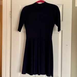 Navy blue open back dress